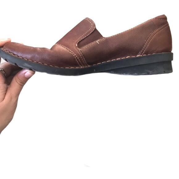 Clarks Brown Patchwork Leather Women’s Loafers - Picture 2 of 5